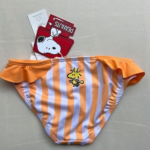 Zara Snoopy Peanuts Striped Swimsuit Bottom - Picture 5 of 7
